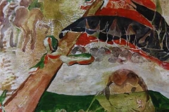 Sortűz előtt és után Mosonmagygyróváron II. 2016. 42×29cm színezett monotípia rh