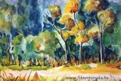 Szálkai fák 2000. 25×30cm, akvarell