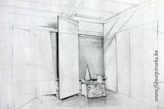 Kúp és perspektíva 2000. 42×58cm, ceruza