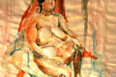 Akt-vázlat 2001. 42×60cm akvarell