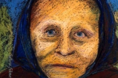 Bukta Boldizsárné portréja 2001. 22×18cm, pasztell