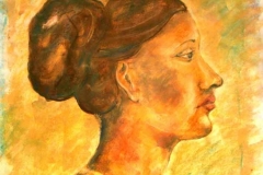 Portré 2001 58×42cm akvarel-pasztell