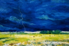 Vihar a gabonaföld felett 2003. olaj, vászon