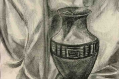 Görög vázás csendélet 2004. 30×40cm, szén