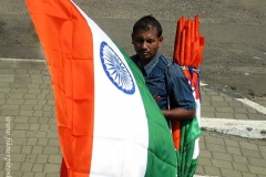 Zászlóárús valahol Indiában